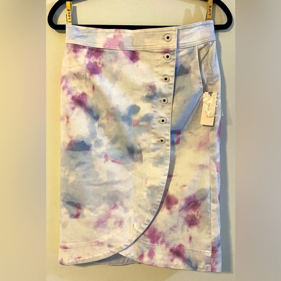 Anthropologie Dresses & Skirts - NWT, Anthropology, Kimmie Tie-Dye (Purple&Blue) Tulip Midi Skirt, Size 2